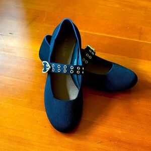 Rothy’s Black Mary Jane Shoes with brass detail size 10.5